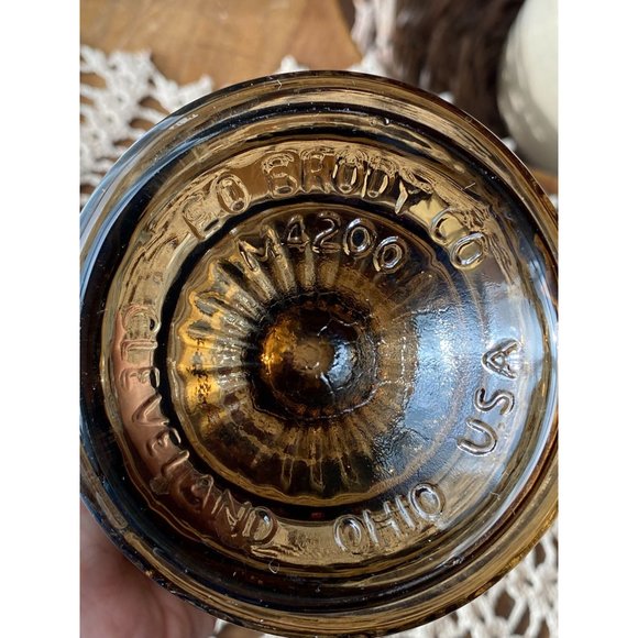 E.O. BRODY VASE - Smoky Brown - Scalloped - Footed Compote - Chalice - 5 1/2" - Picture 3 of 7